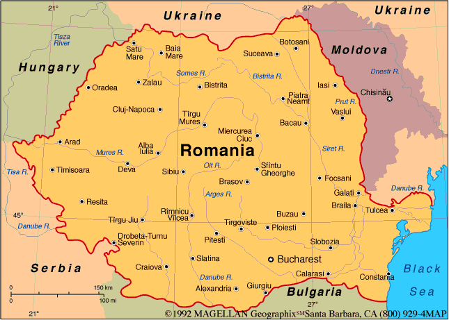 Romania on World Map Romania Location on Global Map
