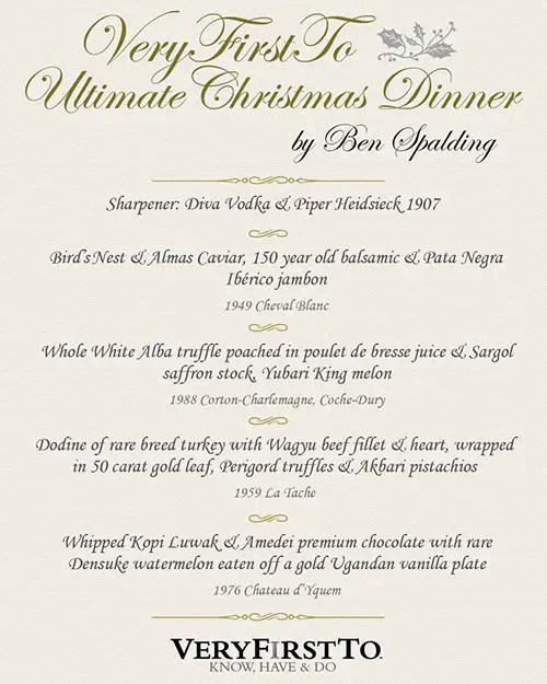 Royal Court Christmas Menu 2023 203,000 Christmas Dinner in London