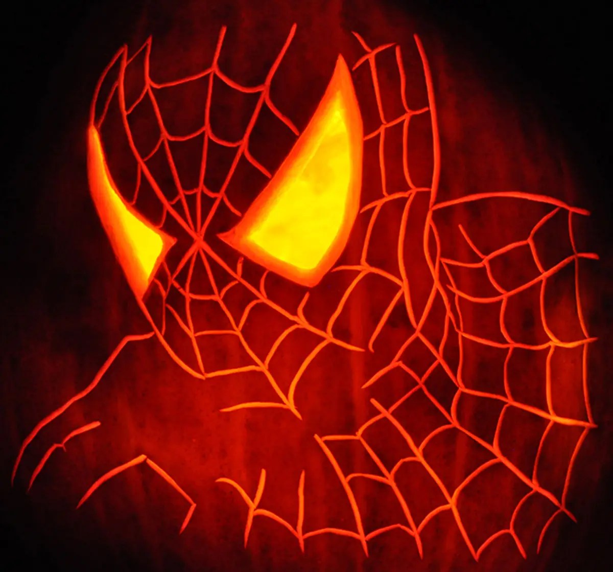 Spiderman Pumpkin Design