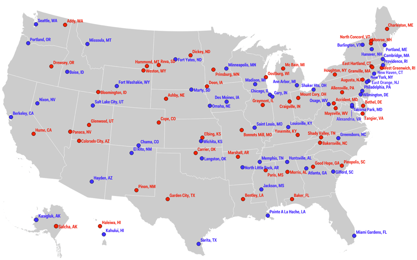 List Of Liberal States 2023 Most Liberal And Conservative Towns In Each State