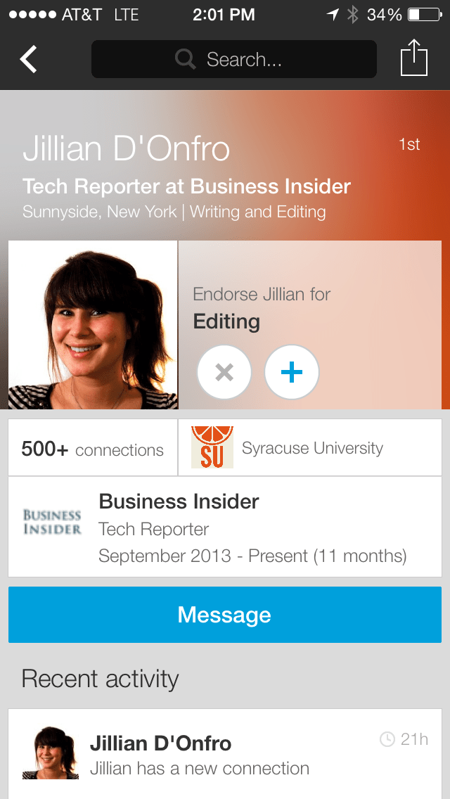 LinkedIn Revamp Mobile Profiles
