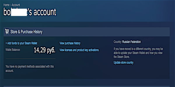 Russian Money Changes Steam Account