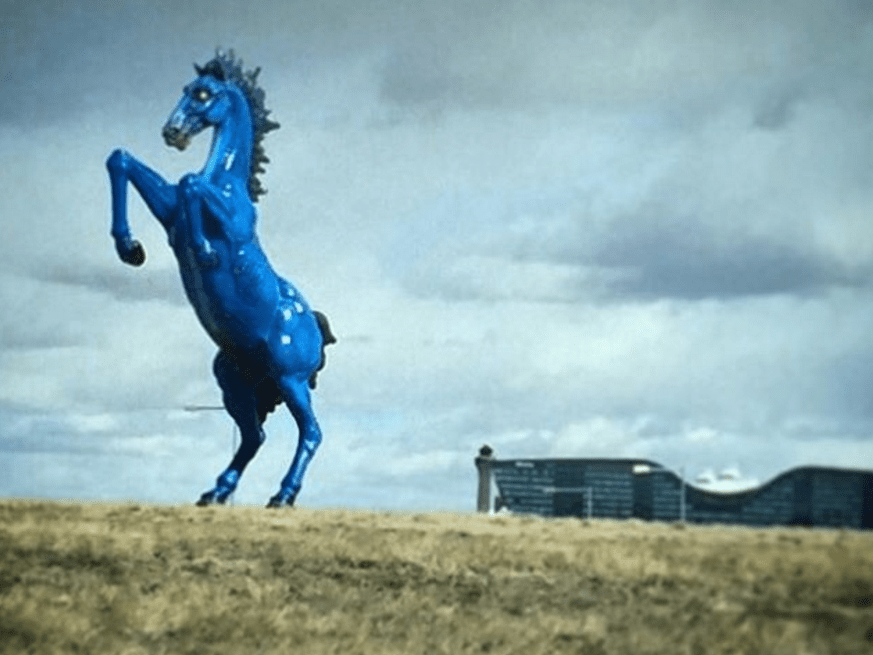 Blucifer The Story Of The Deadly 'Blue Mustang' Sculpture, 46 OFF