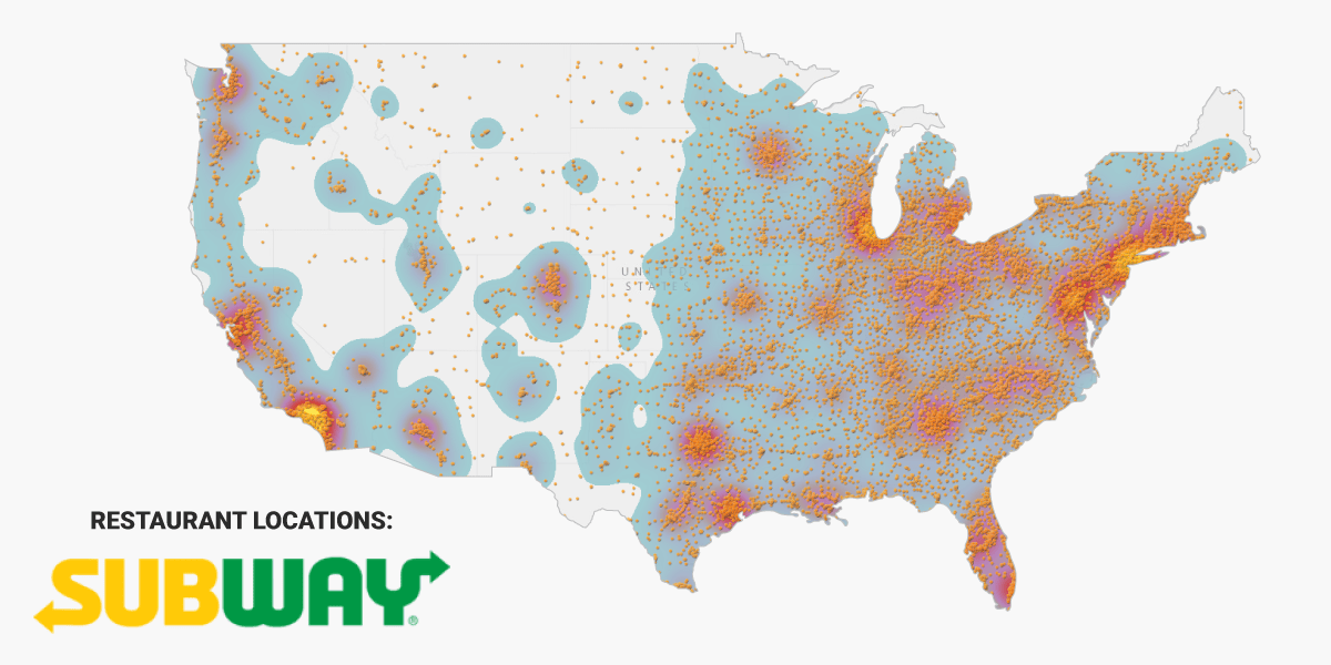 Biggest Food Chains in America Maps