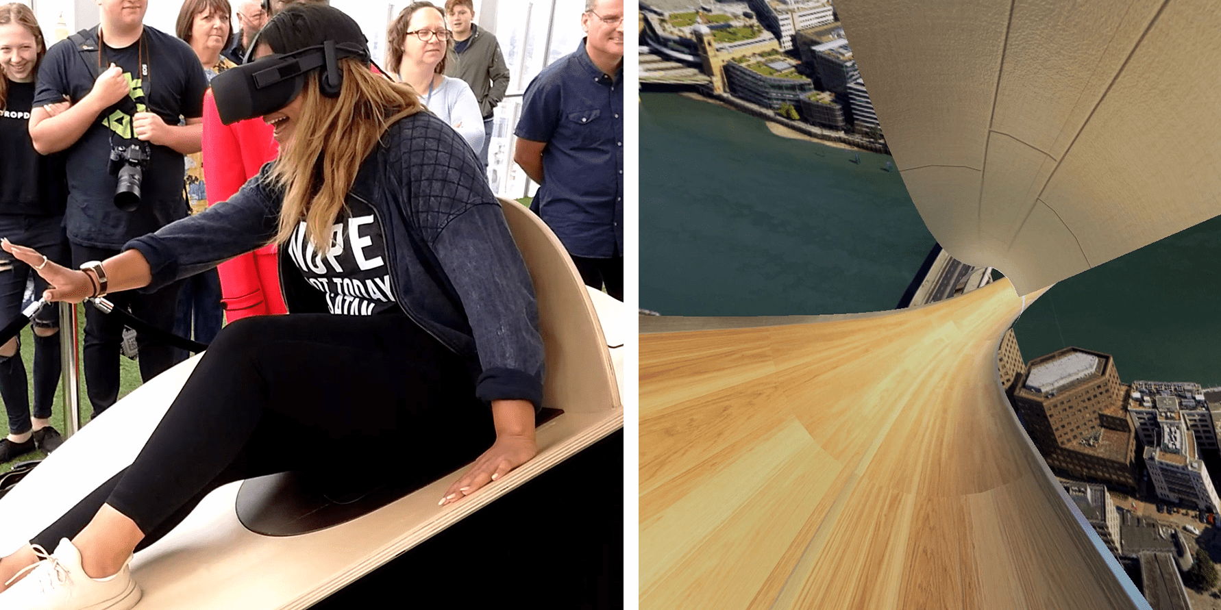 Virtual Reality Slide Experience at the View From the Shard in London