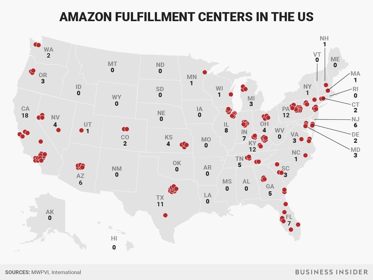 Amazon Distribution Center Jefferson Georgia Map Amazon Distribution Centers Map