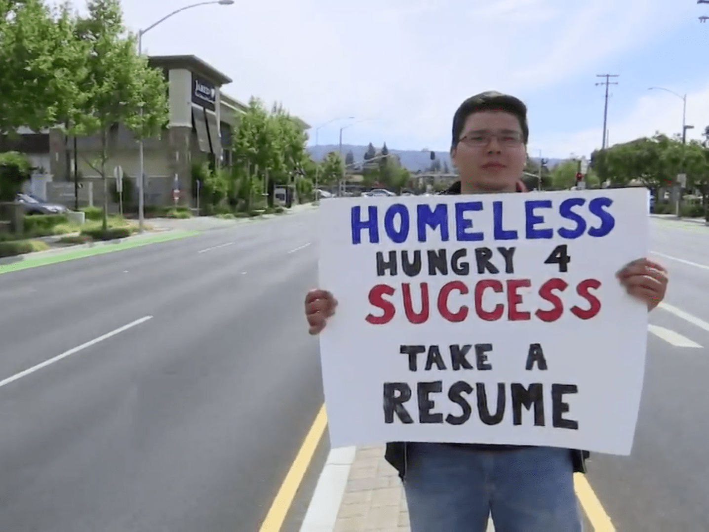 Homeless Man Passes Out Resumes on the Highway and Gets Job Offers