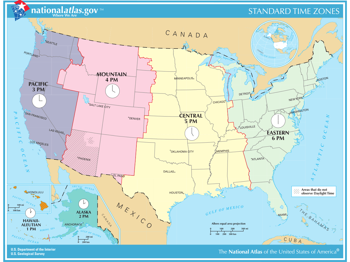 Time Zone Map Arizona Daylightsaving time ends this weekend in the US. It's one of the world