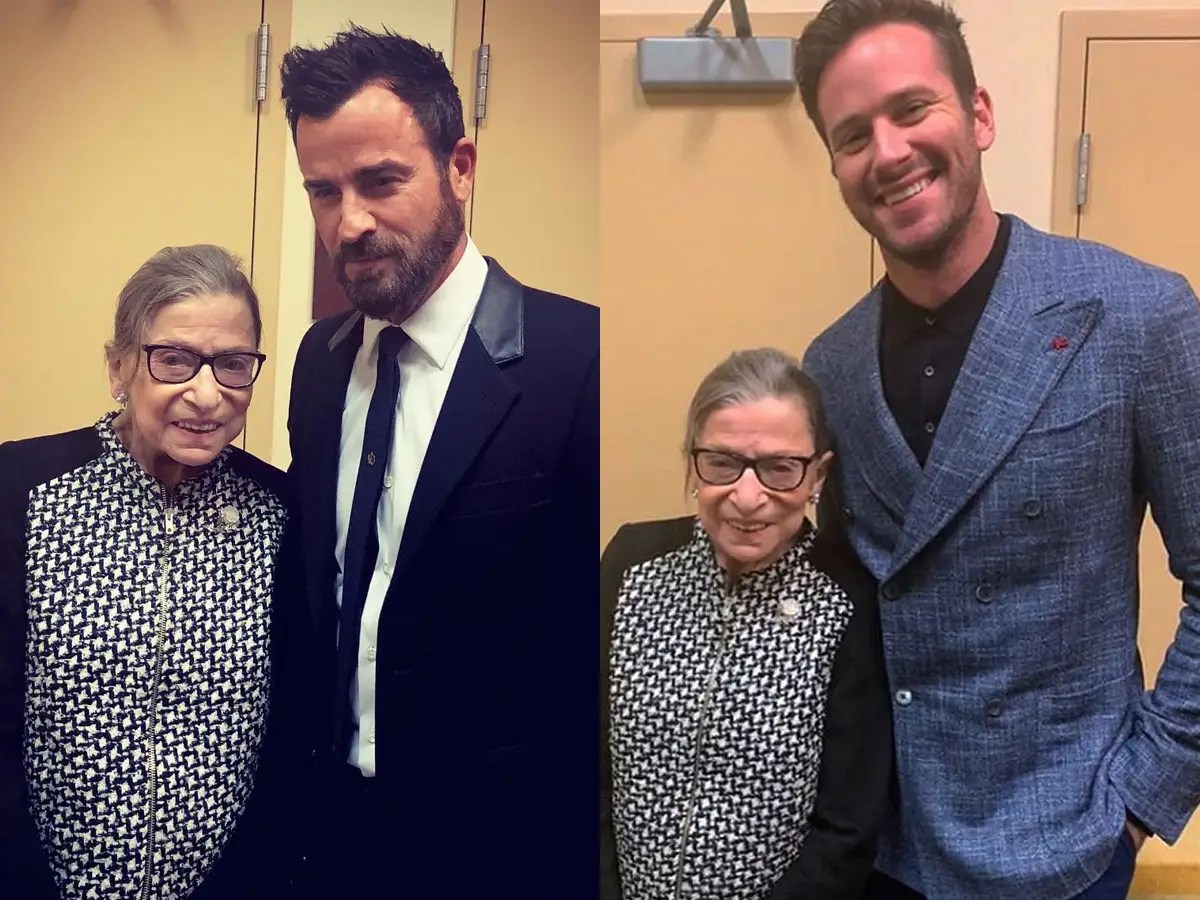 Justin Theroux and Armie Hammer Met Ruth Bader Ginsburg Business Insider