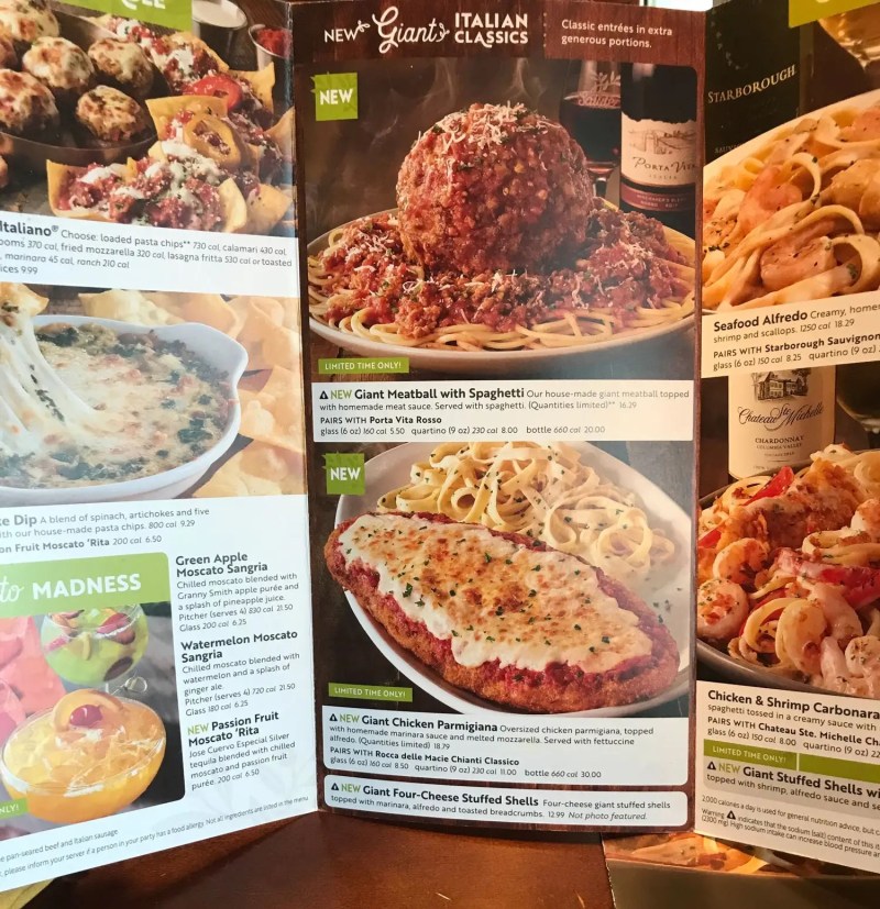 olive garden menu - Ilustrasi 3