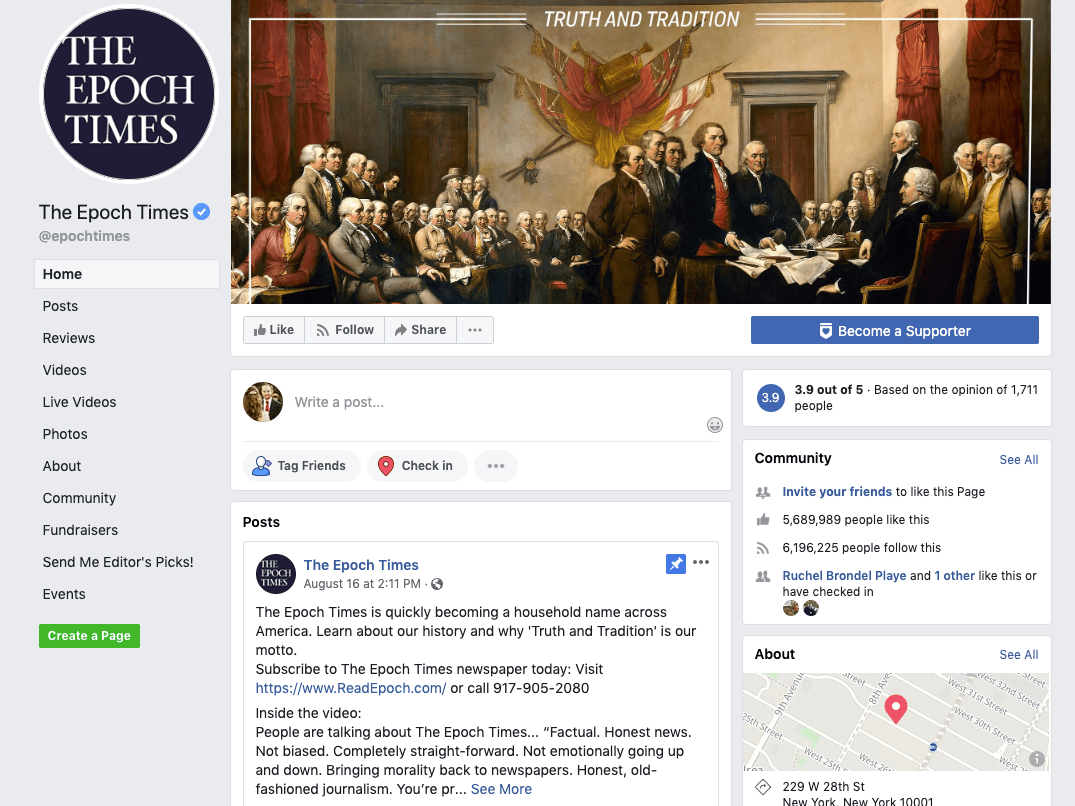 The Epoch Times Home Facebook