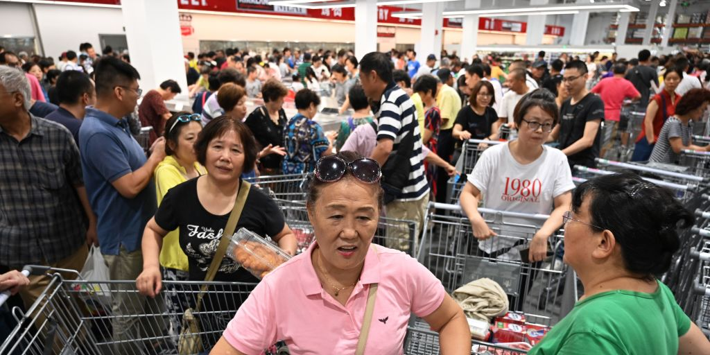 Costco Store Opens in China to Crowds Photos Inside Business Insider