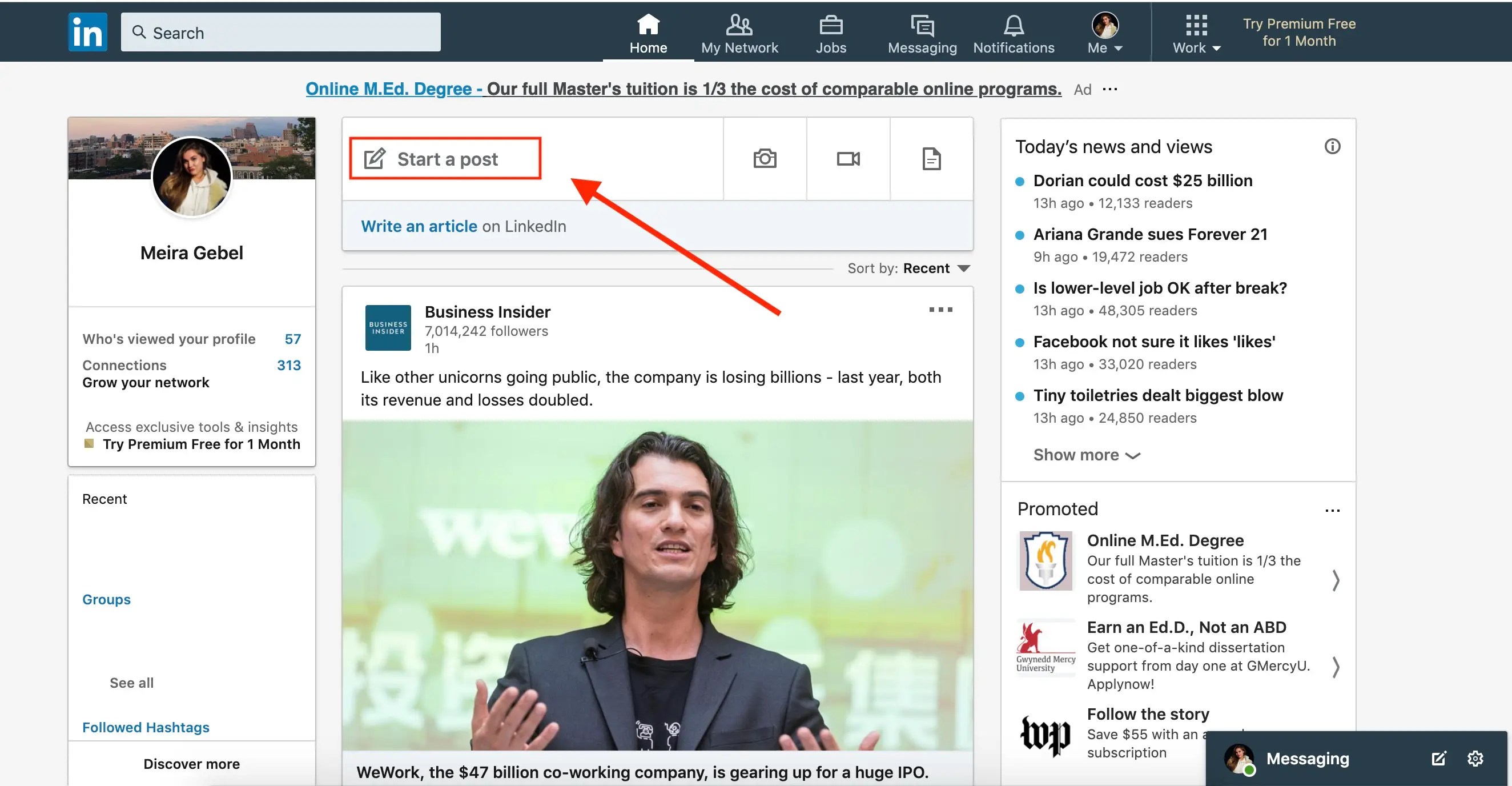 How to post on LinkedIn to share news with your network