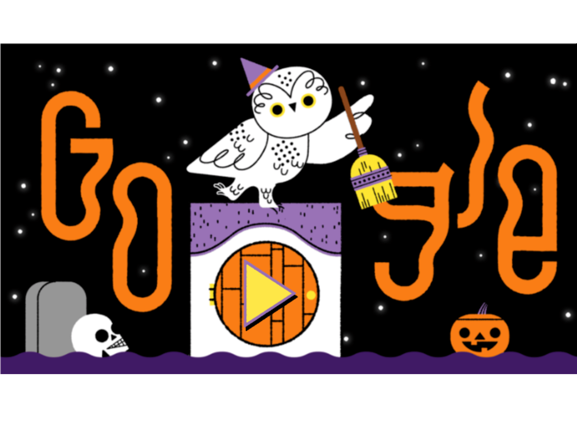 Google Doodle Halloween 2018 Play Doodles shown on october 30th