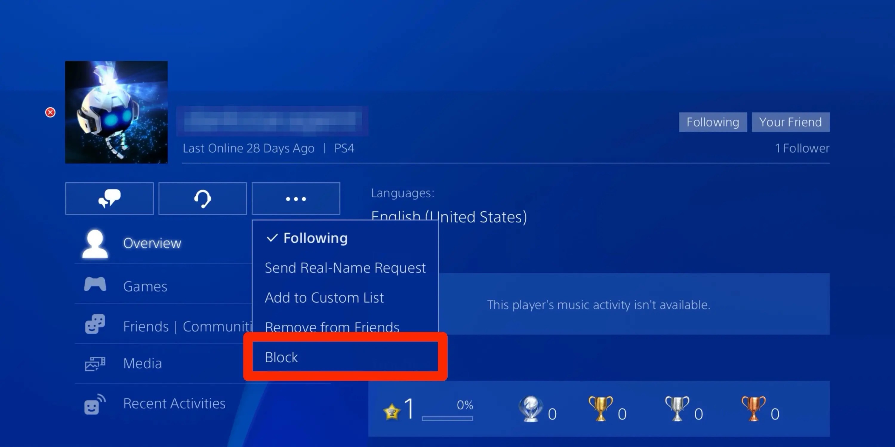 How to Block or Unblock Someone on Your PS4
