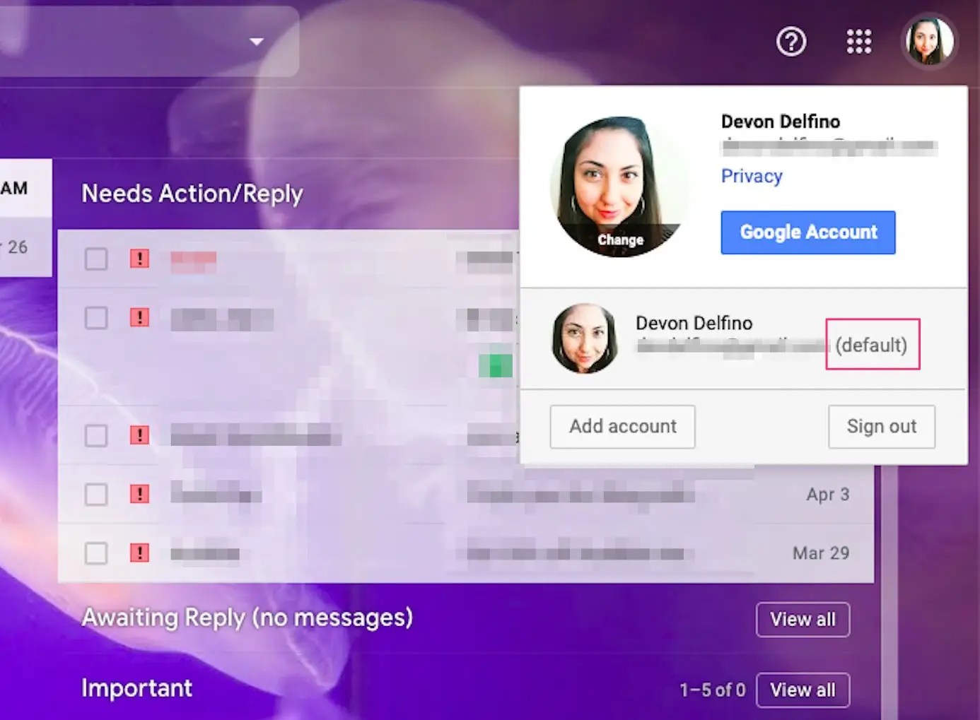 How To Make A Gmail Account Default