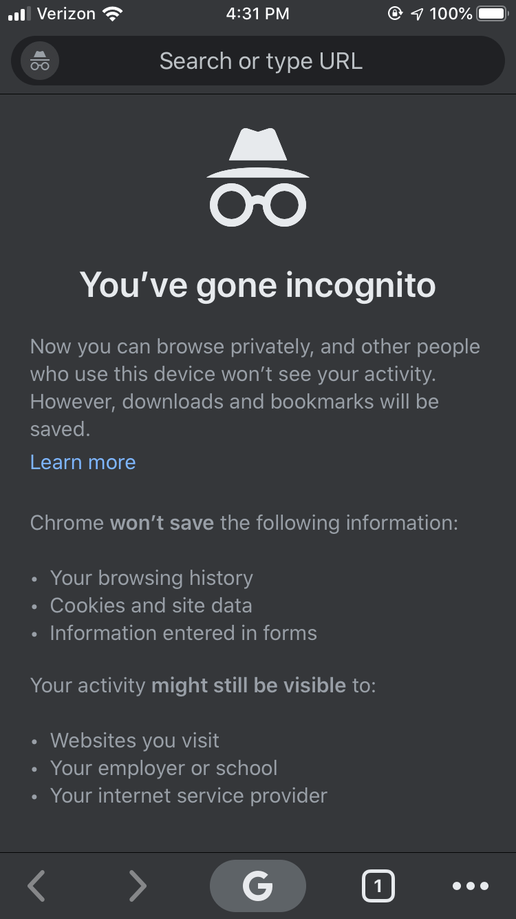 How to Go Into Incognito Mode on a Google Chrome Browser