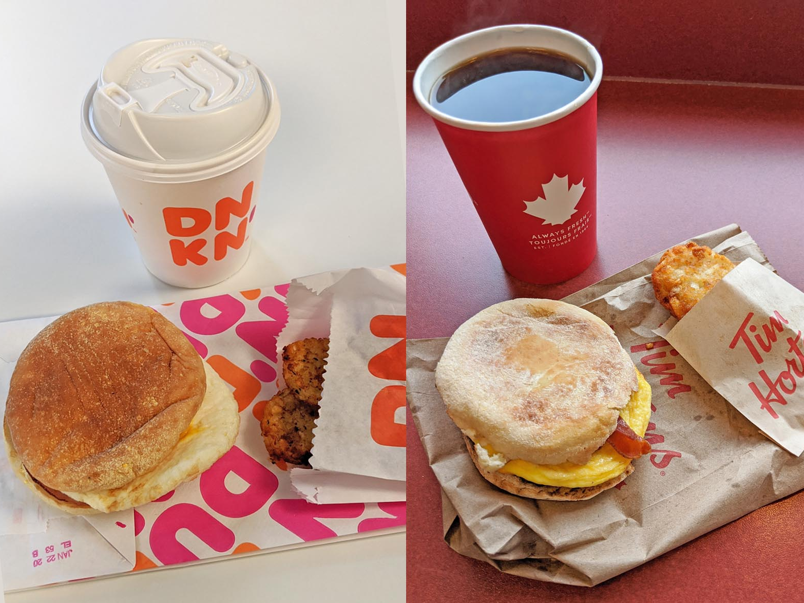 I Compared Coffee and Breakfast From Tim Hortons and Dunkin' Business Insider