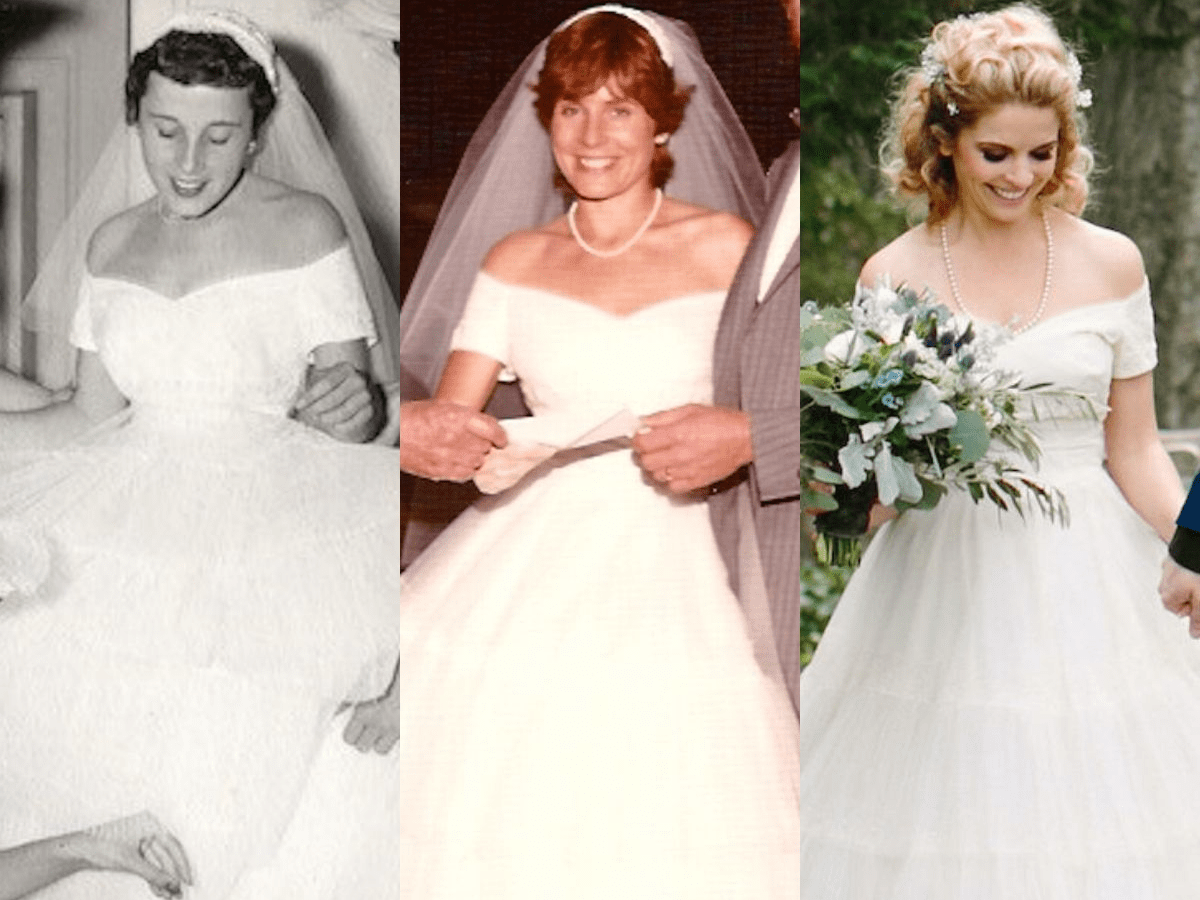 3 Generations of Brides Wore the Same Wedding Dress From 1955
