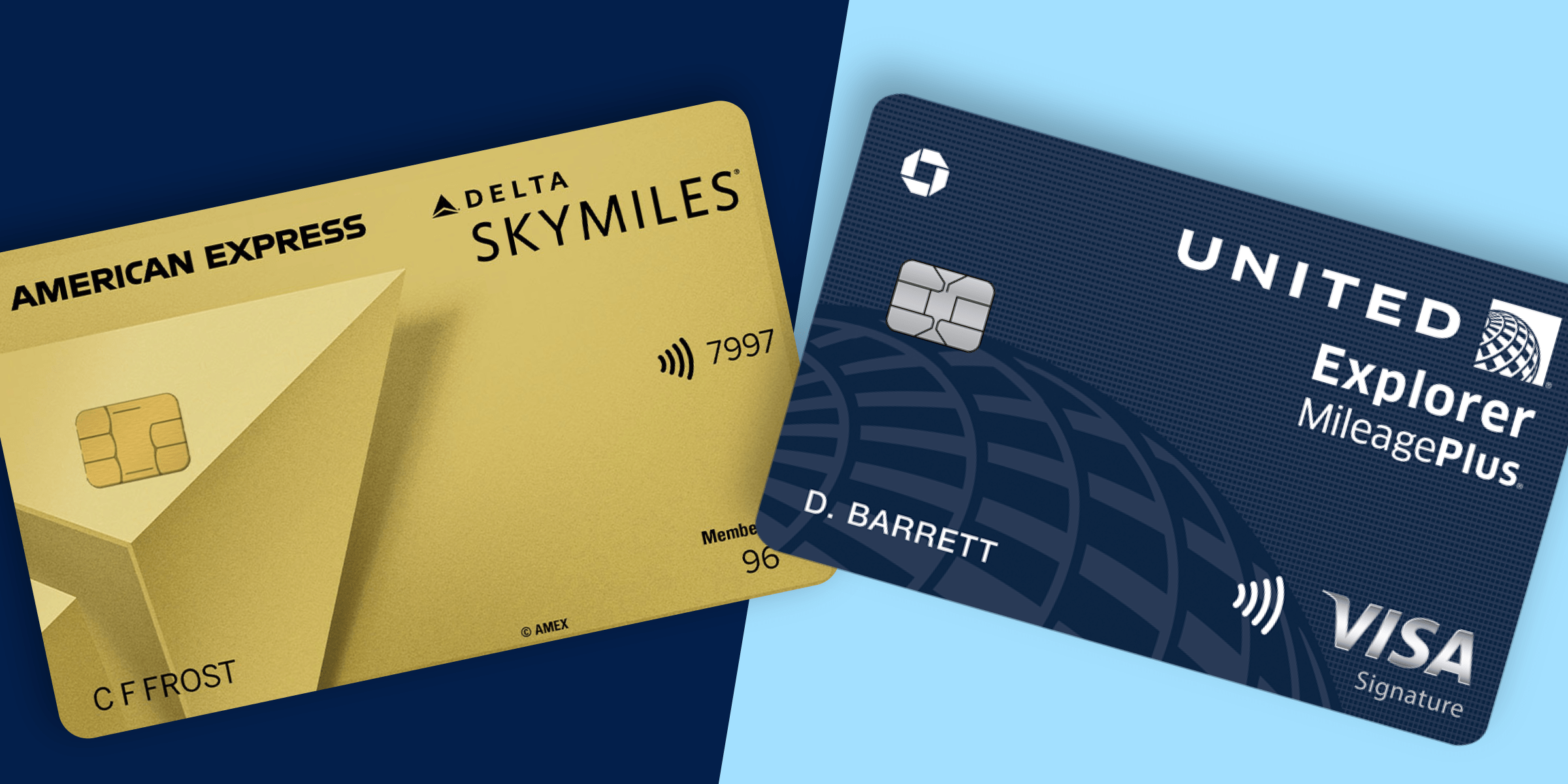 Gold Delta Amex vs. United Explorer Card comparison
