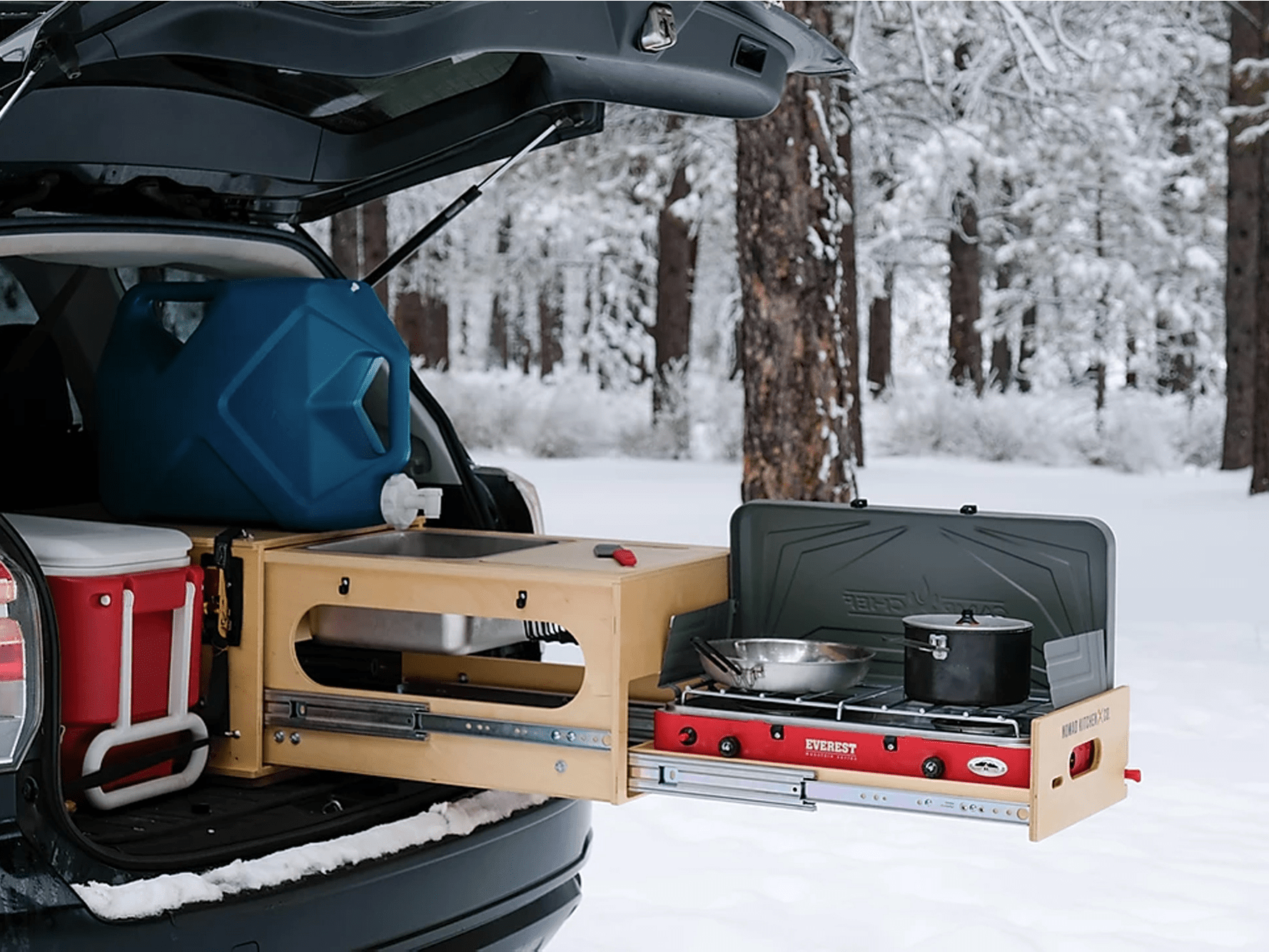 SUV Car Camping Kitchen With Sink And Fridge DIY, 48 OFF