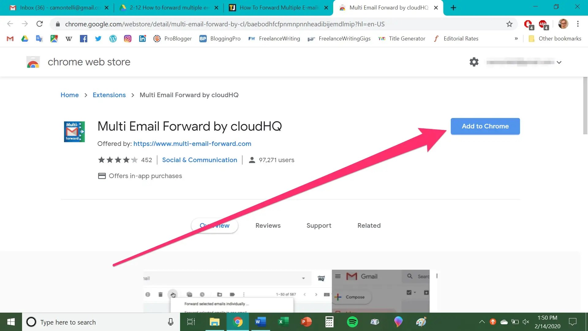 How to forward multiple emails at once in Gmail using a