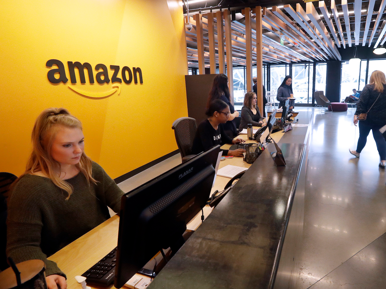Amazon is that employees in its New York City and New