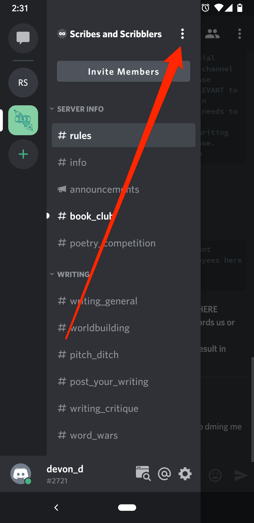 How to leave a Discord server using the desktop or mobile app