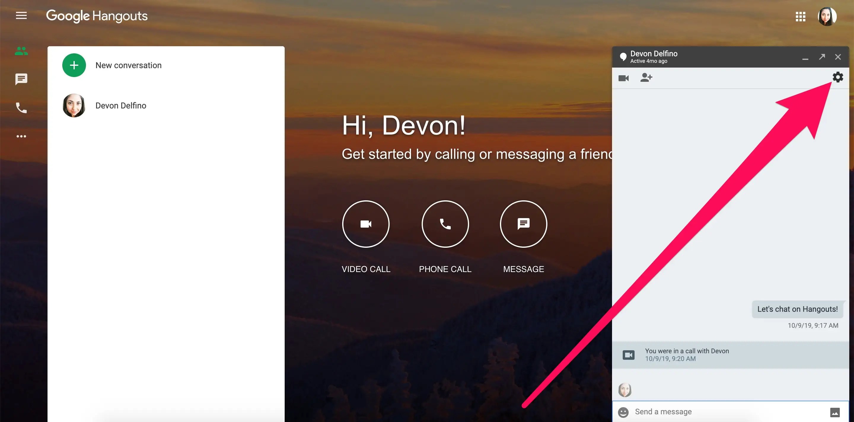 How to delete your Google Hangouts conversation history on a computer