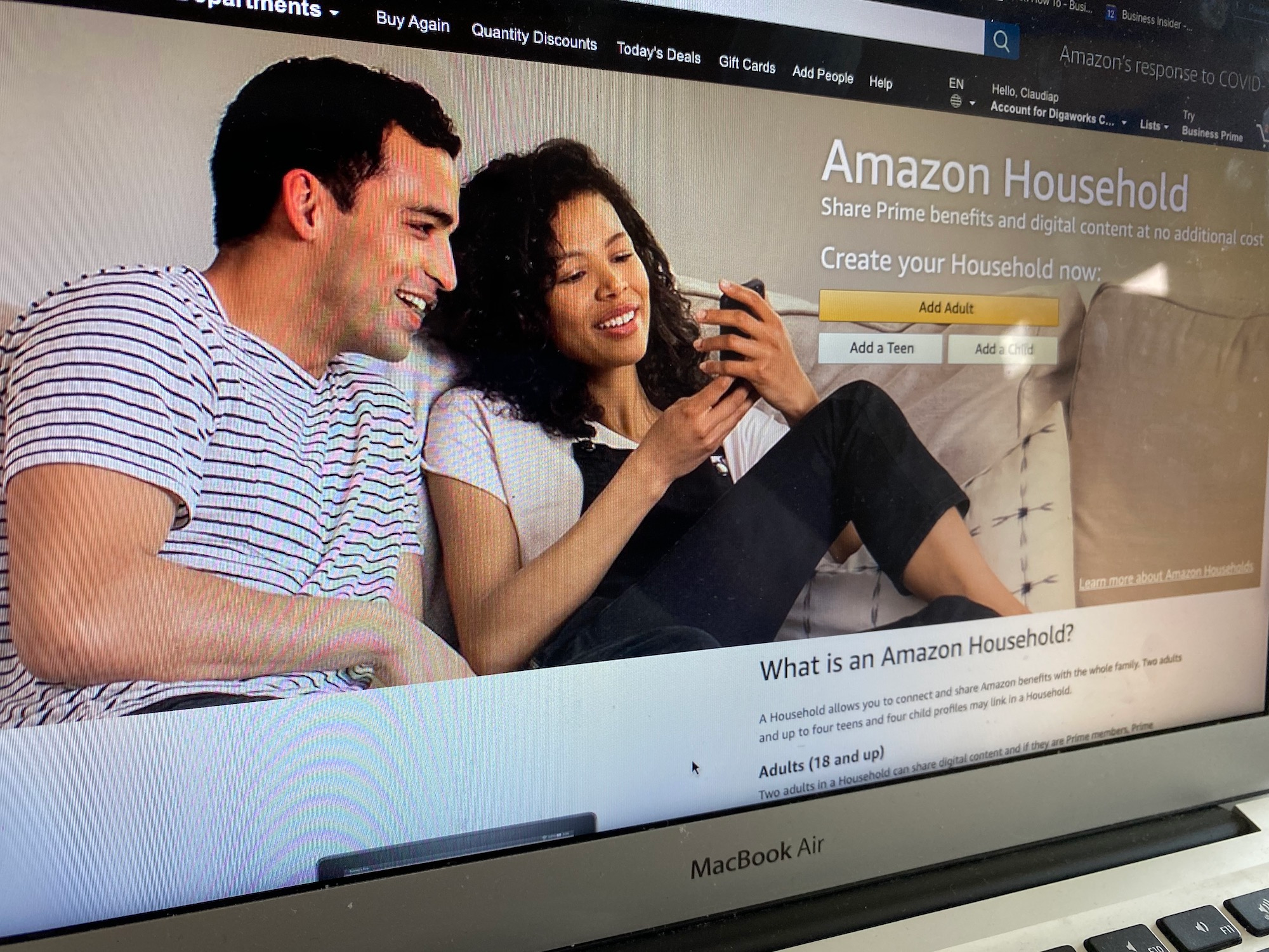 How To Share An Amazon Household Account With Family