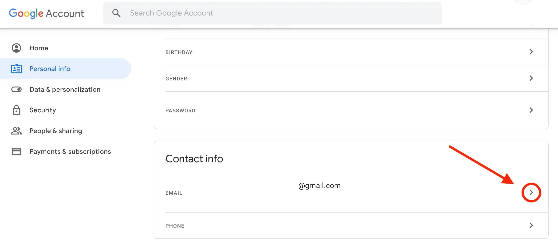 How to change your recovery email in Gmail using your