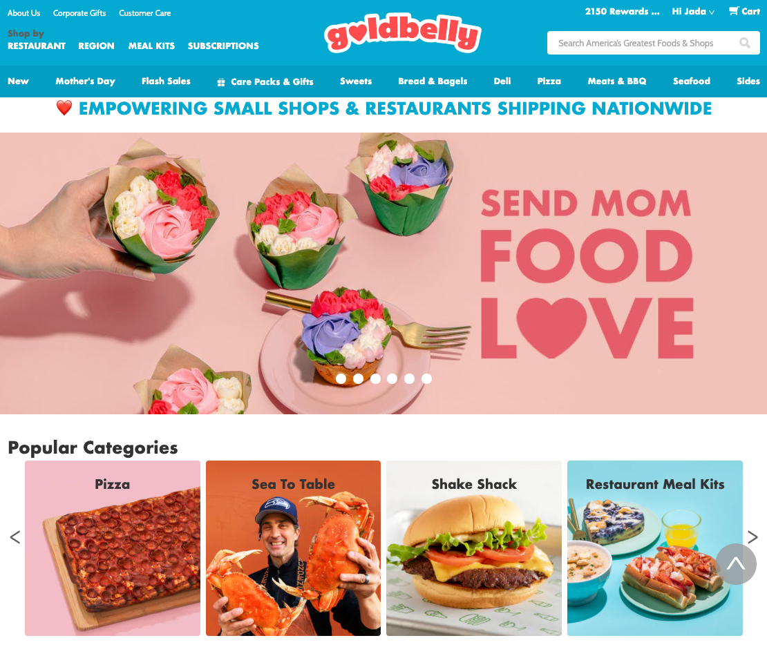 Goldbelly lets you send food gifts from iconic restaurants around the
