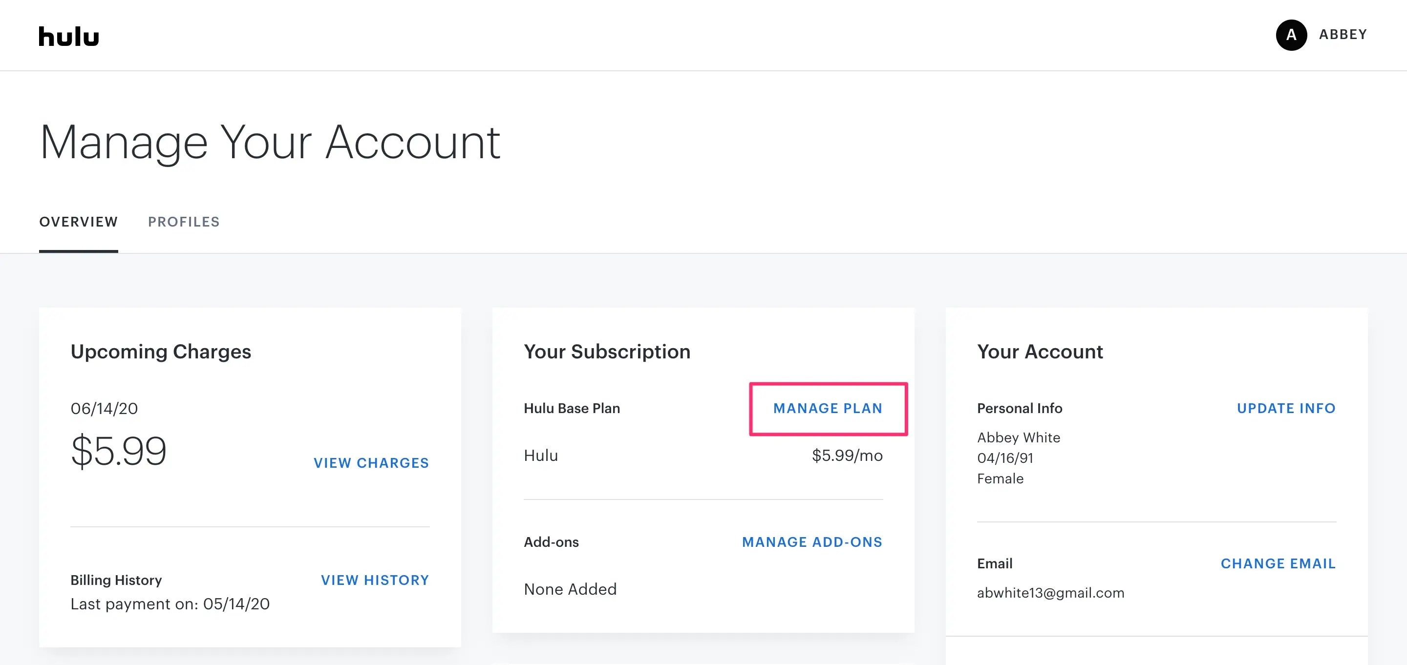 How to change your Hulu plan and navigate thirdparty billing