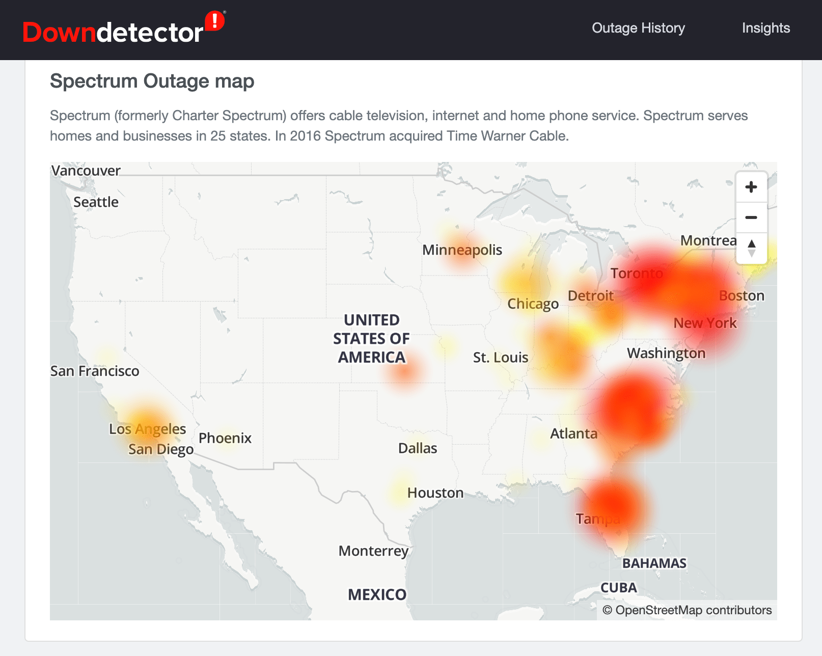Spectrum TV Outage Affected Customers Across Eastern US Business Insider