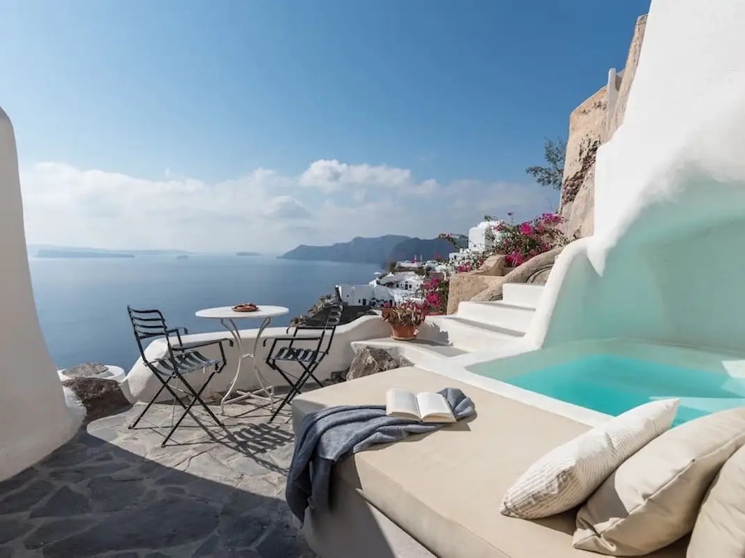 You Could Stay in a Cave House on the Greek Island of Santorini
