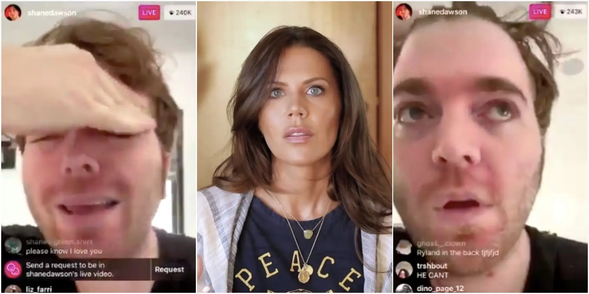 Shane Dawson Reacts Live to Tati Westbrook Video on Instagram