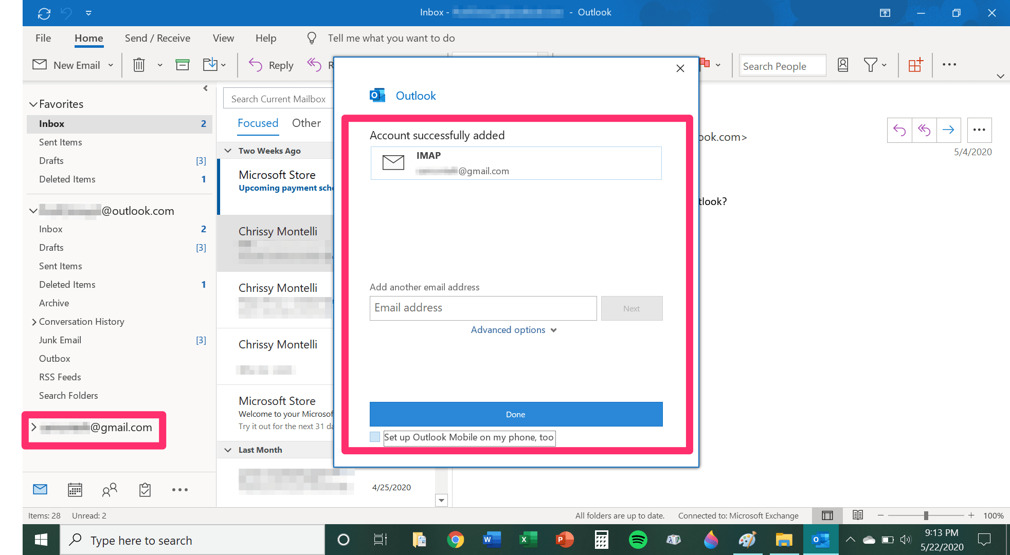 How to add your Gmail account to your Microsoft Outlook