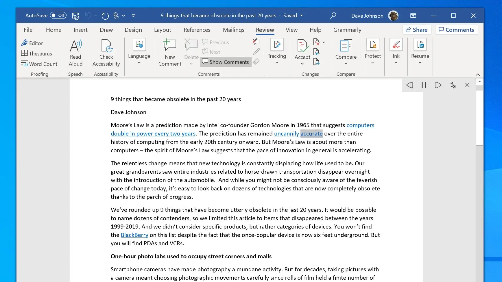 How to get a Windows computer to read text aloud to you using 2 built