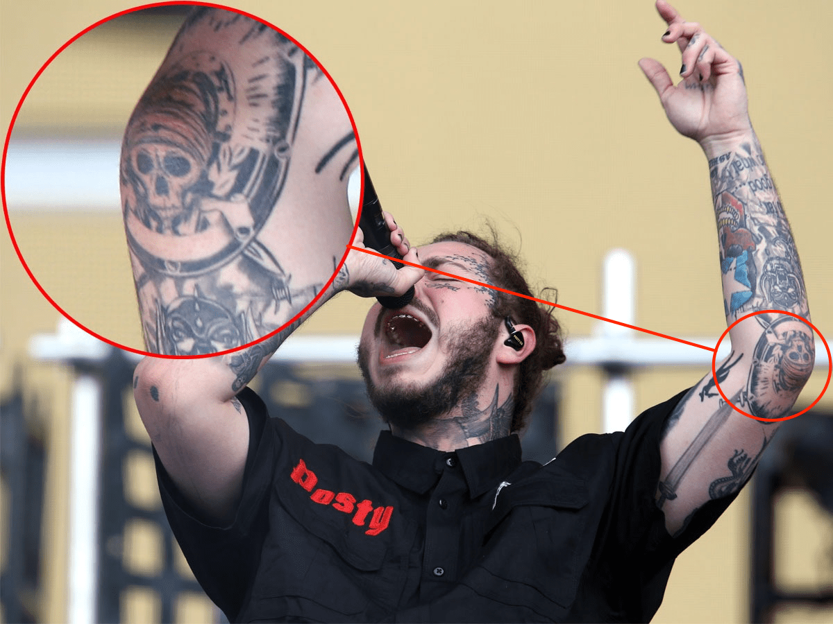 Post Malone's Tattoos: A Complete Guide To The Singer's Body Art 450_x_600_jpg