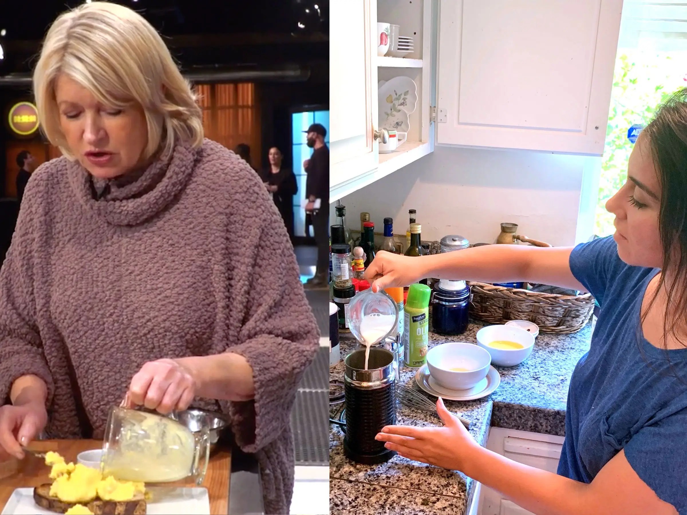 I Tried Martha Stewart's Hack for Making Eggs in a Cappuccino Machine