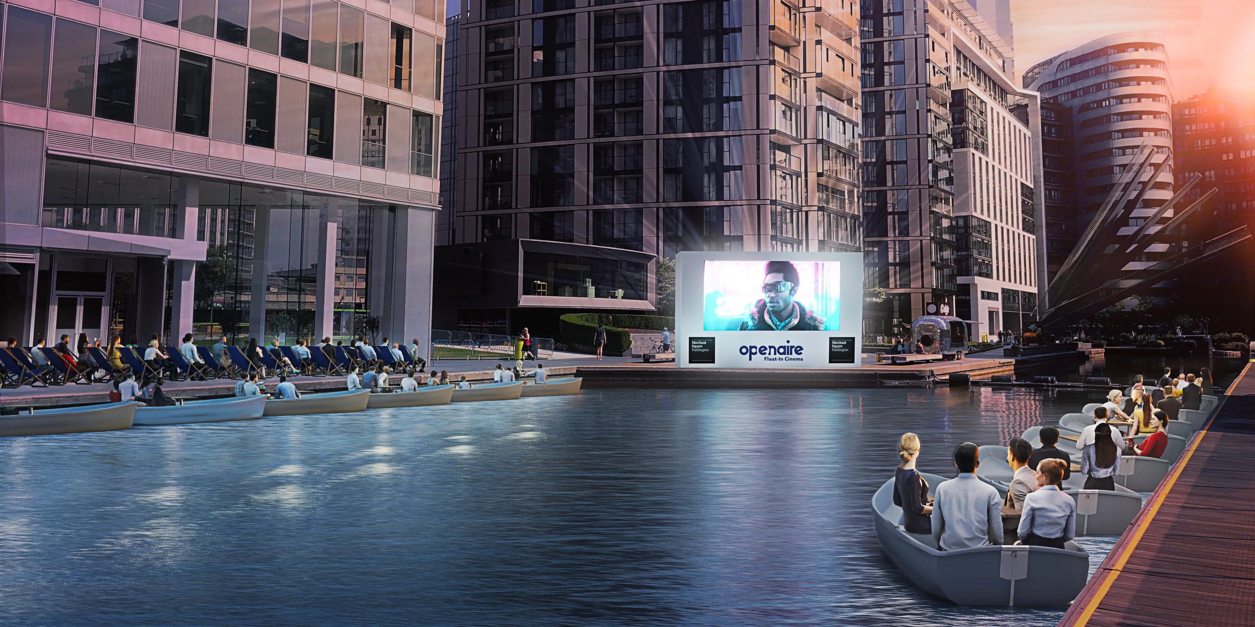 OpenAir Floatin River Movie Theater With Boats Coming to London