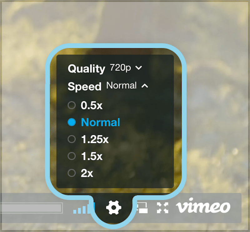 How to Speed up Vimeo Videos Using Speed Controls