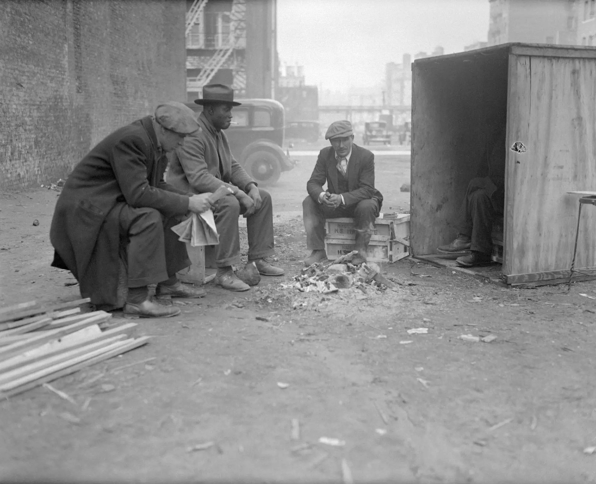 Vintage photos show Central Park's Hooverville, a shanty town
