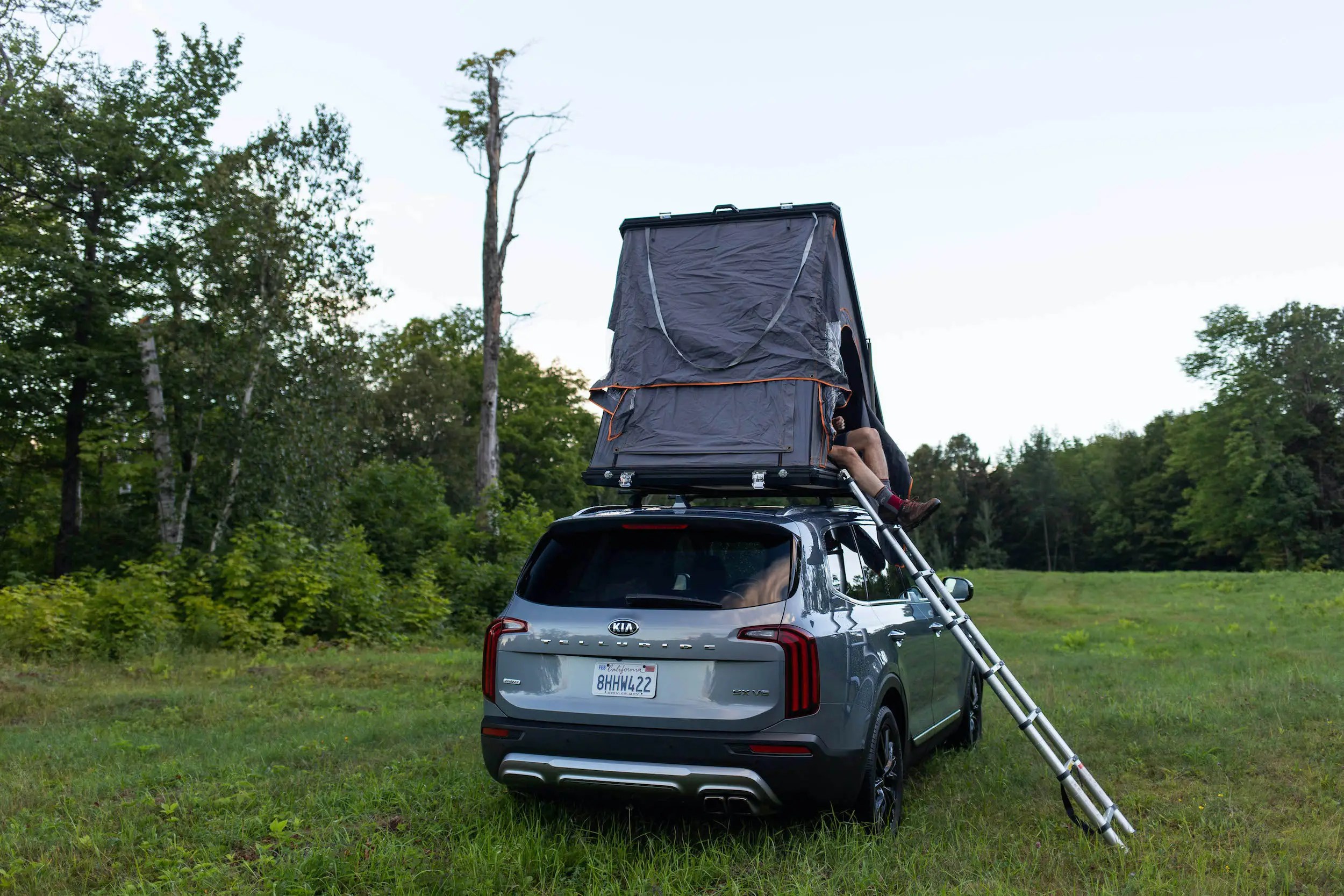 I slept in the Kia Telluride's optional 3,400 roof tent and it made