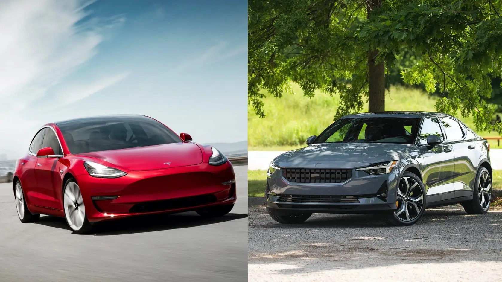COMPARISON The Tesla Model 3 beats Volvo's Polestar 2 EV on paper, but