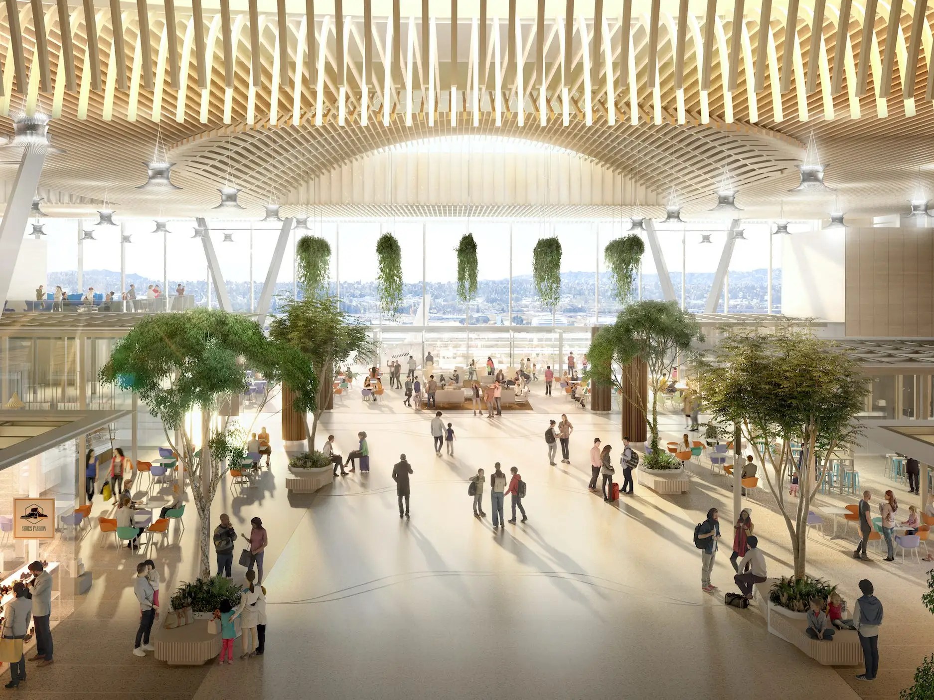 The design of the new Portland International Airport main terminal has
