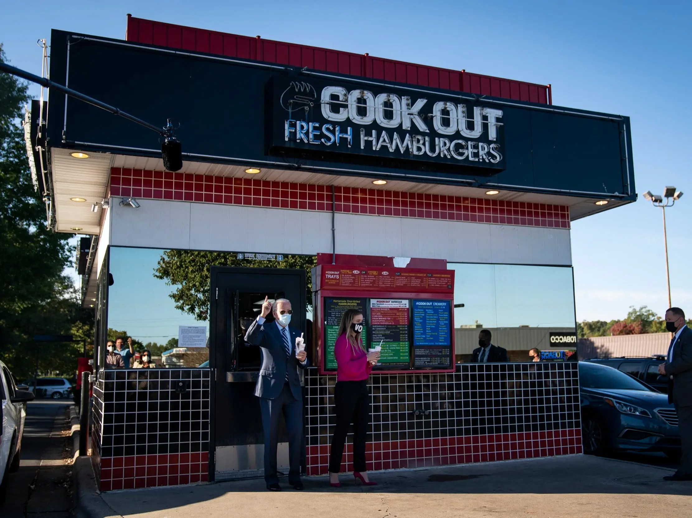 'Nothing more North Carolina than Cookout' Biden orders milkshakes at