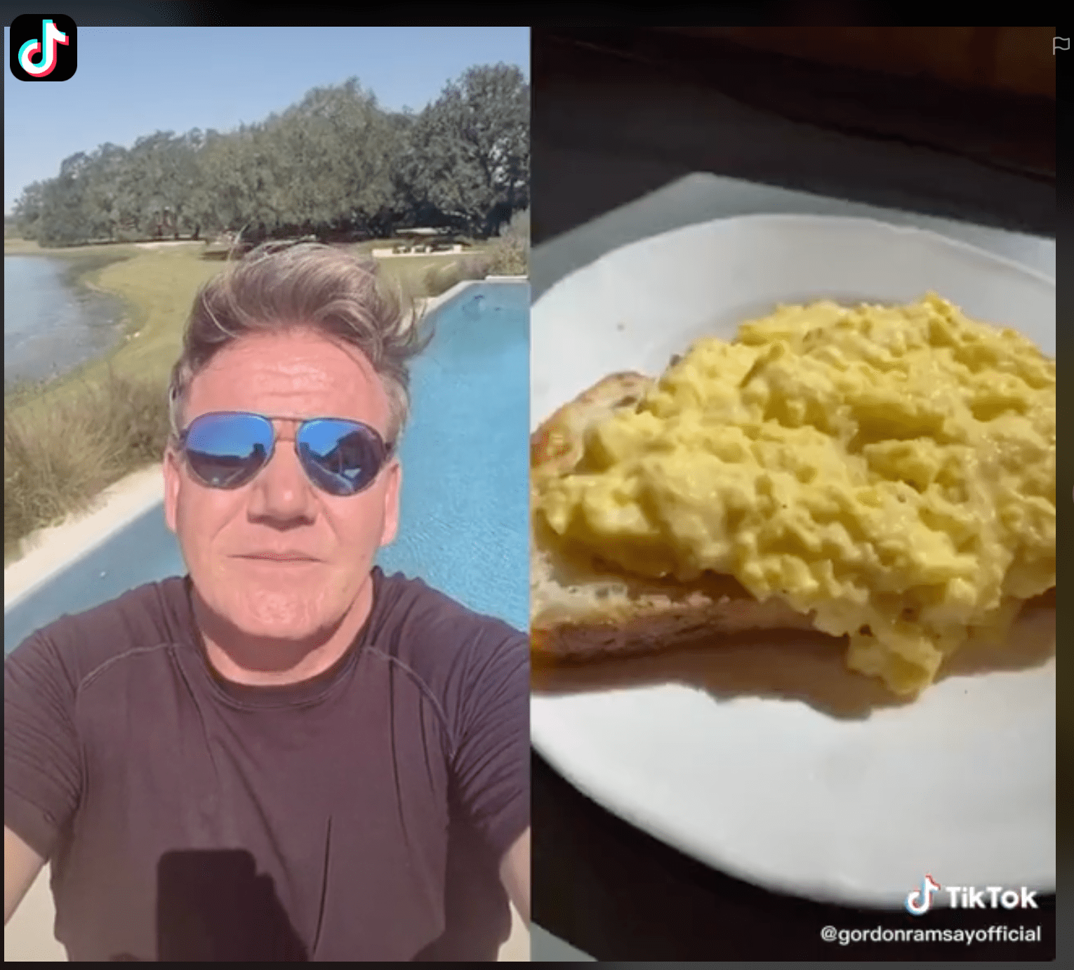 Gordon Ramsay reviewed a cook who made his scrambled eggs