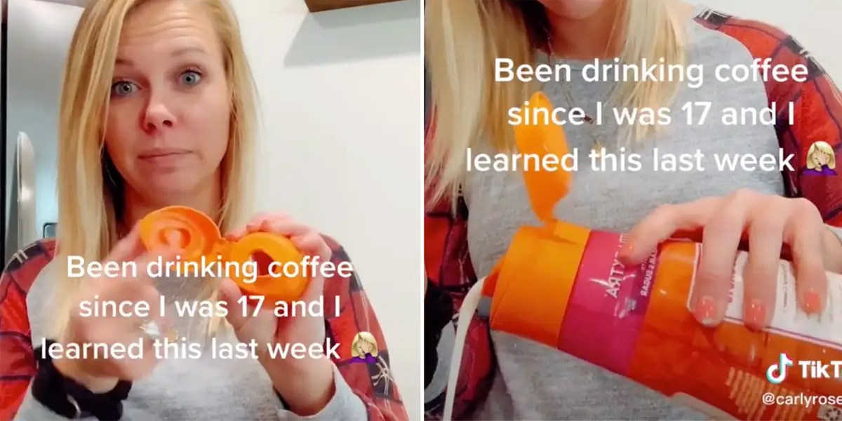A TikTok User Shared Her Hack for Opening a Bottle of Coffee Creamer