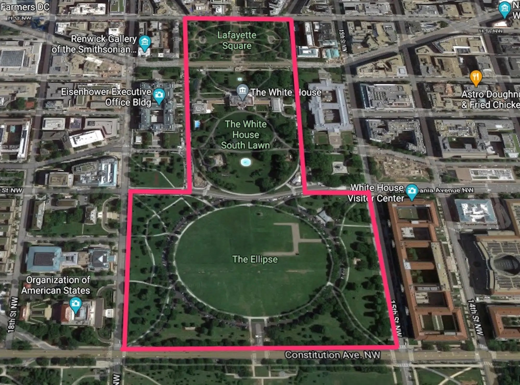 Map Of The Ellipse Washington Dc Feds Plan 'Non-Scalable' Fence Around White House Before Election Day